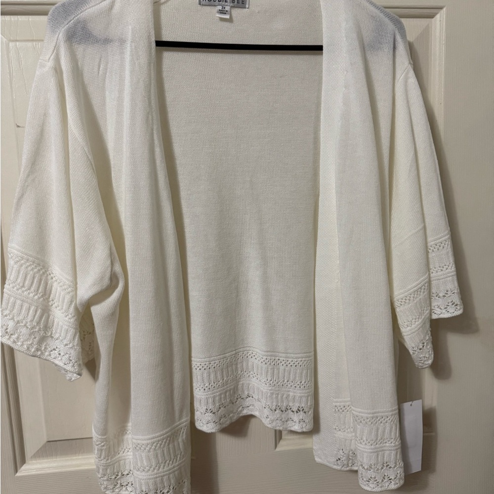 Robbie Bee Ivory Knit cardigan